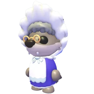 Granny Wolf — หมาป่าสวมแว่น หมวกและชุดสีม่วง
