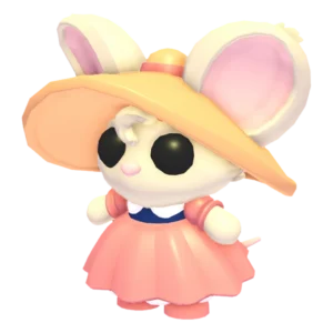 Ms. Muffet — สัตว์หูใหญ่สวมหมวกสีเหลืองและชุดสีชมพู