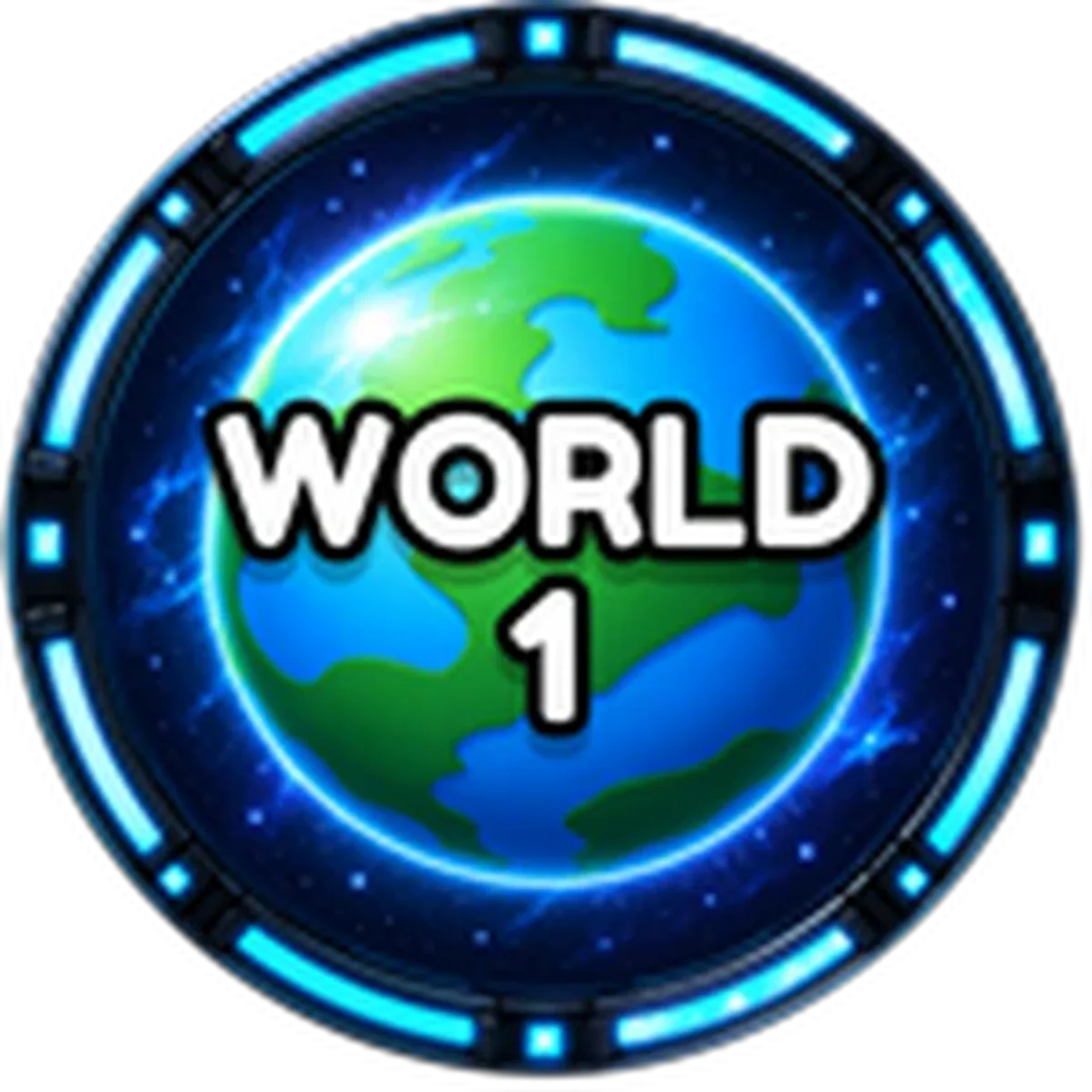 ไอคอน Badge World 1 ทางการของ Anime Astral Simulator