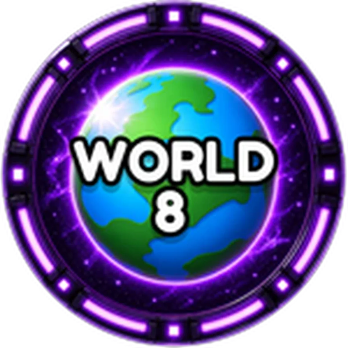 ไอคอน Badge World 8 ทางการของ Anime Astral Simulator