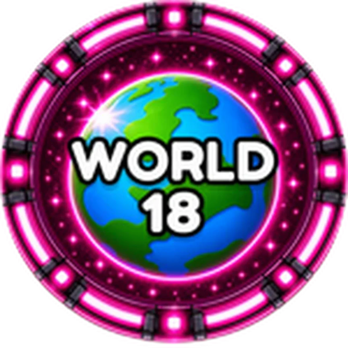 ไอคอน Badge World 18 ทางการของ Anime Astral Simulator