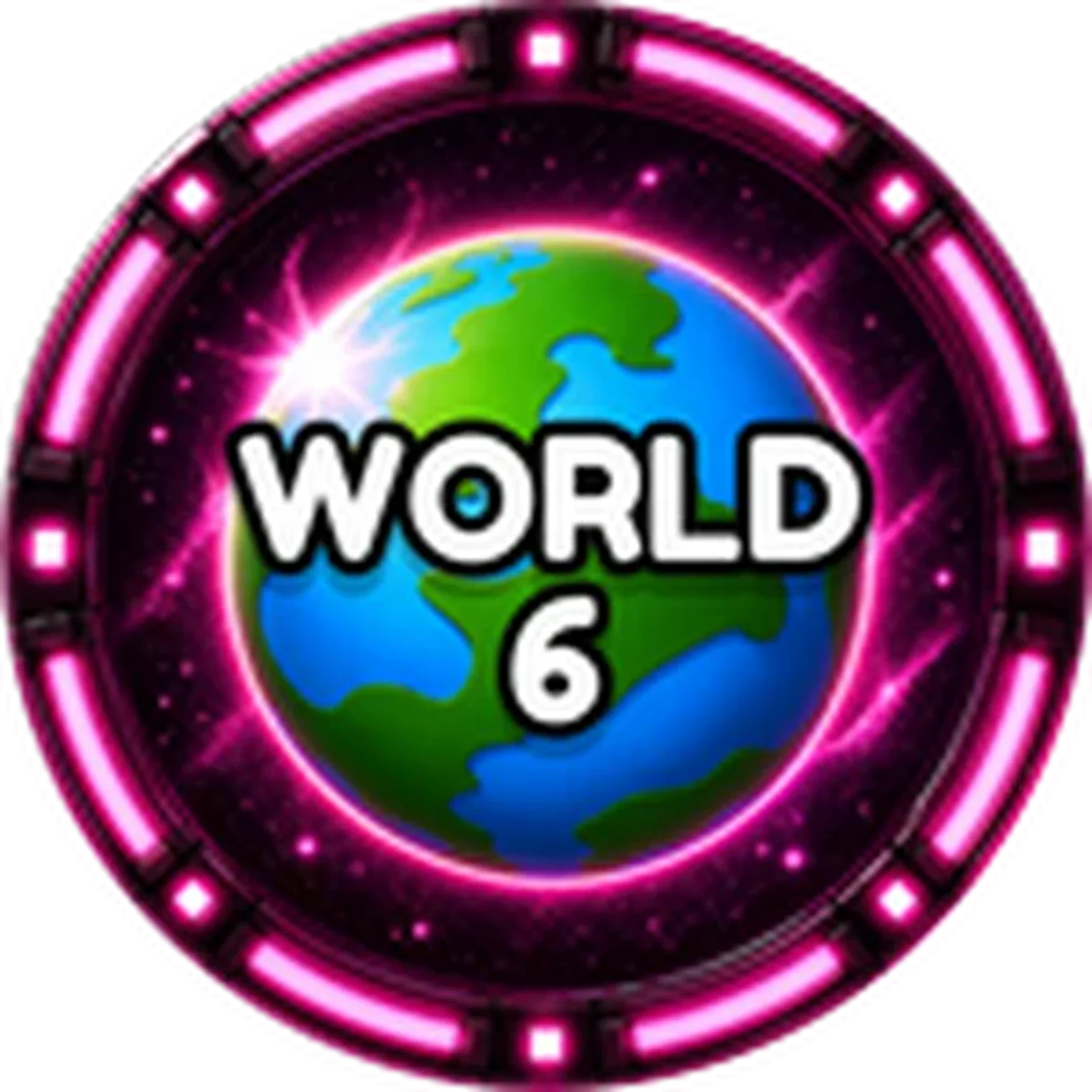 ไอคอน Badge World 6 ทางการของ Anime Astral Simulator