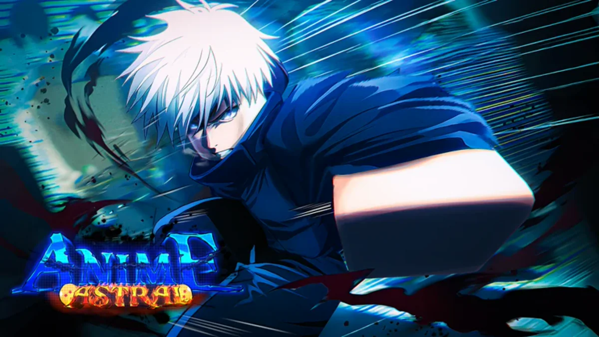 ภาพโปรโมต Anime Astral Simulator ตัวละครผมขาวกับฉากสีน้ำเงิน