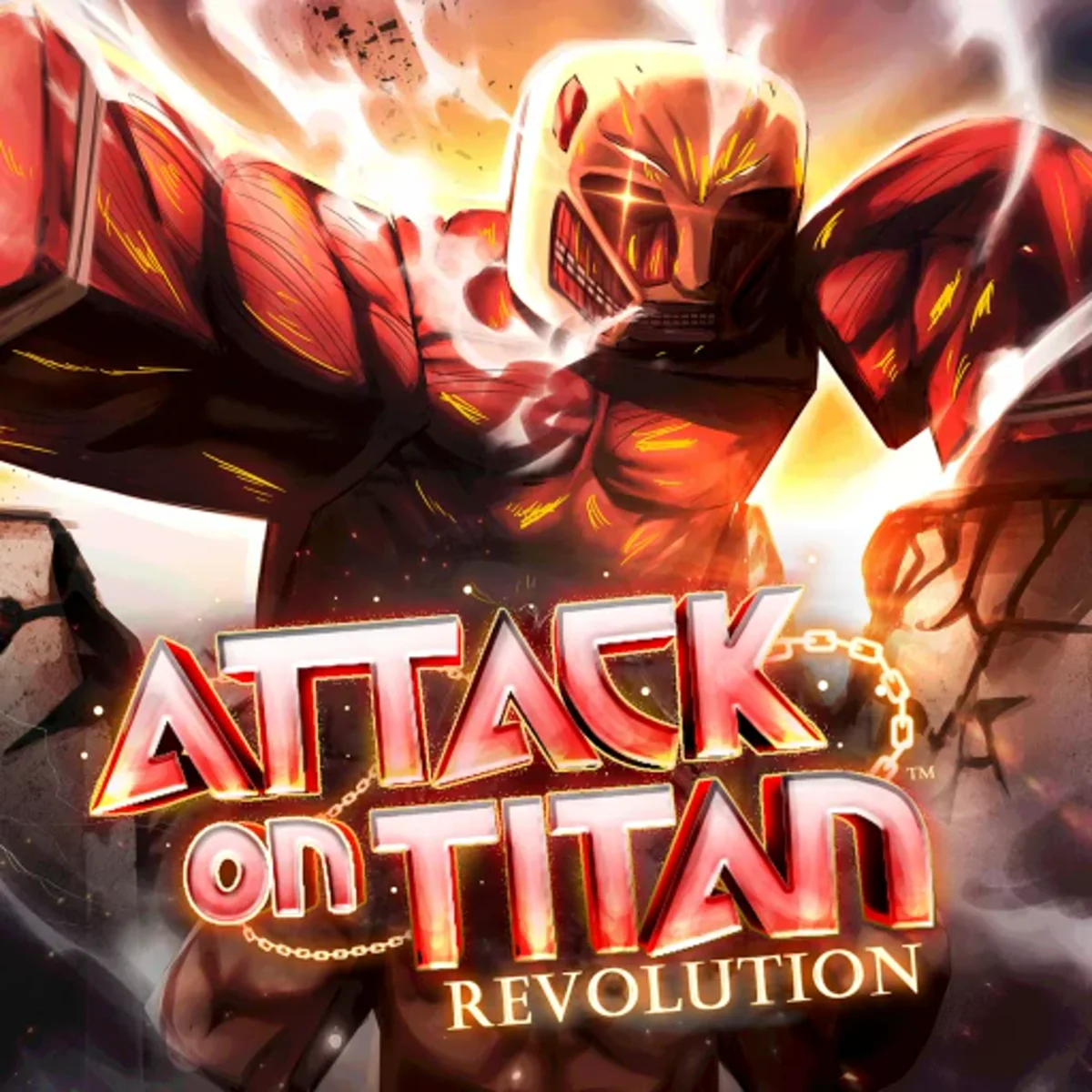 ไอคอนทางการ Attack on Titan Revolution ภาพไททันและชื่อเกม