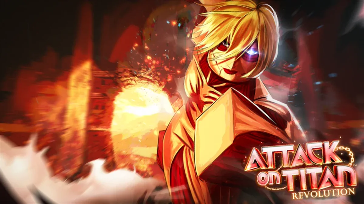 ภาพโปรโมต Attack on Titan Revolution ทางการ เป็นภาพตัวละครต่อสู้กับไททัน