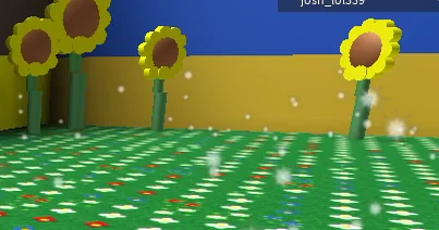 ภาพ Sunflower Field พร้อมดอกไม้สีเหลืองใน Bee Swarm Simulator