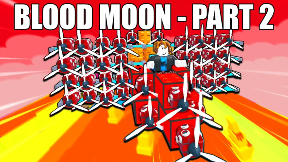 โปสเตอร์ Event เก่า Blood Moon Part 2 แสดงเครื่องบินแดงพร้อมใบพัดและข้อความชื่อ Event