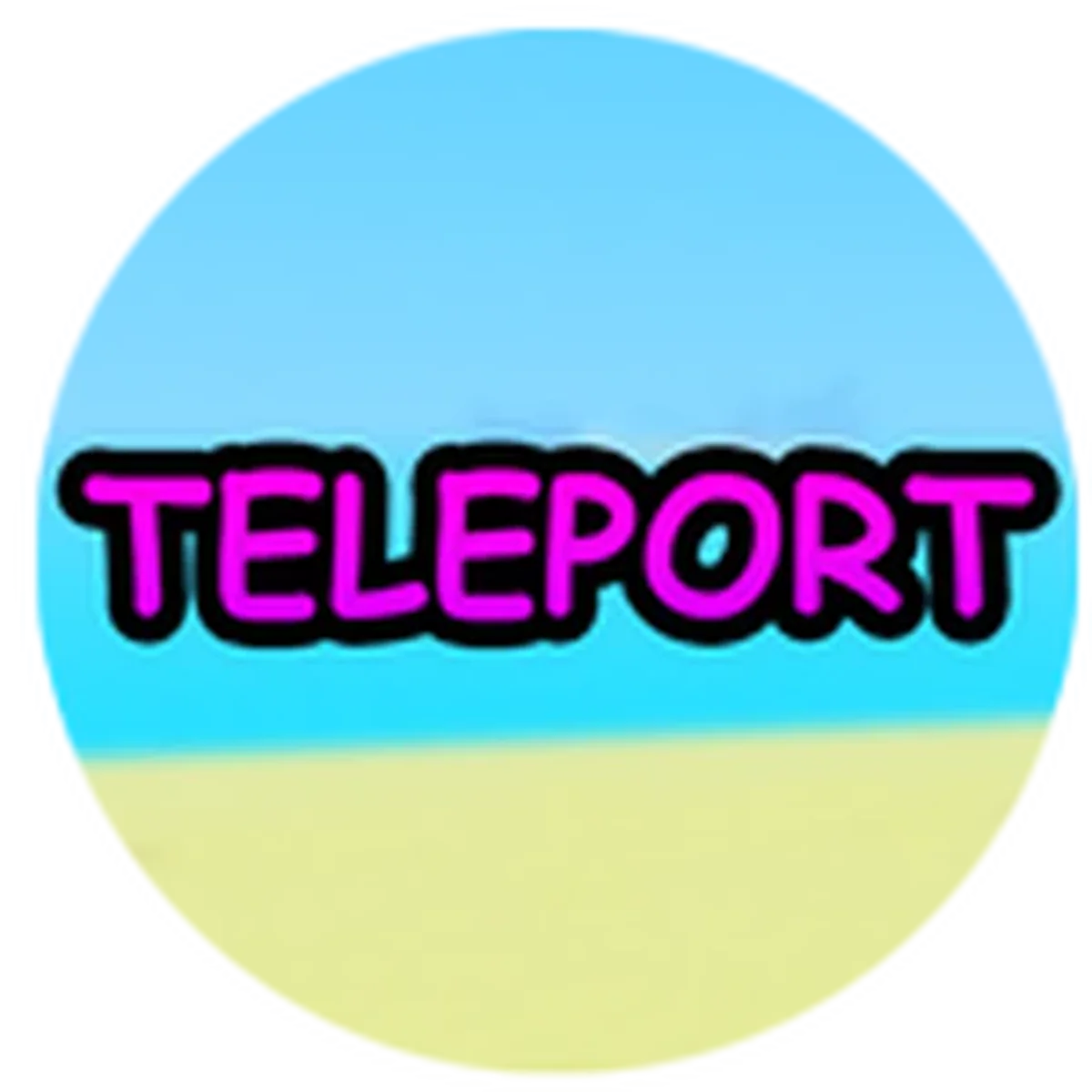 ไอคอน Pass Teleport ของ Dig & Clean แสดงข้อความ/สัญลักษณ์ Teleport