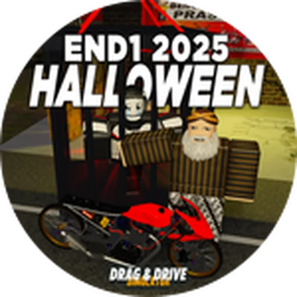 ไอคอน Badge Ending 1: Halloween Event 2025! ของ Drag Drive Simulator