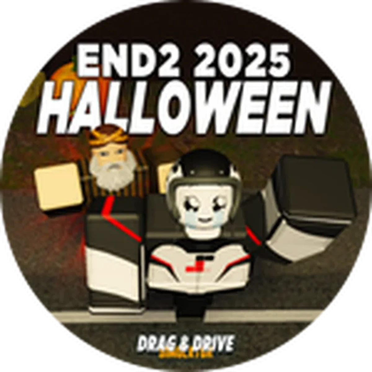 ไอคอน Badge Ending 2: Halloween Event 2025! ของ Drag Drive Simulator