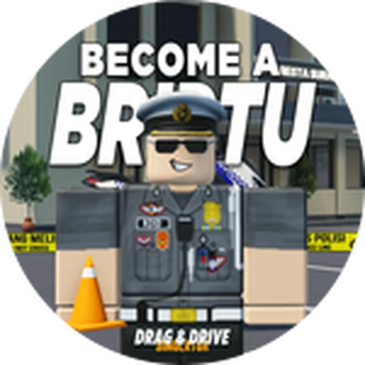 ไอคอน Badge Briptu: First Promotion in Police Job! ของ Drag Drive Simulator
