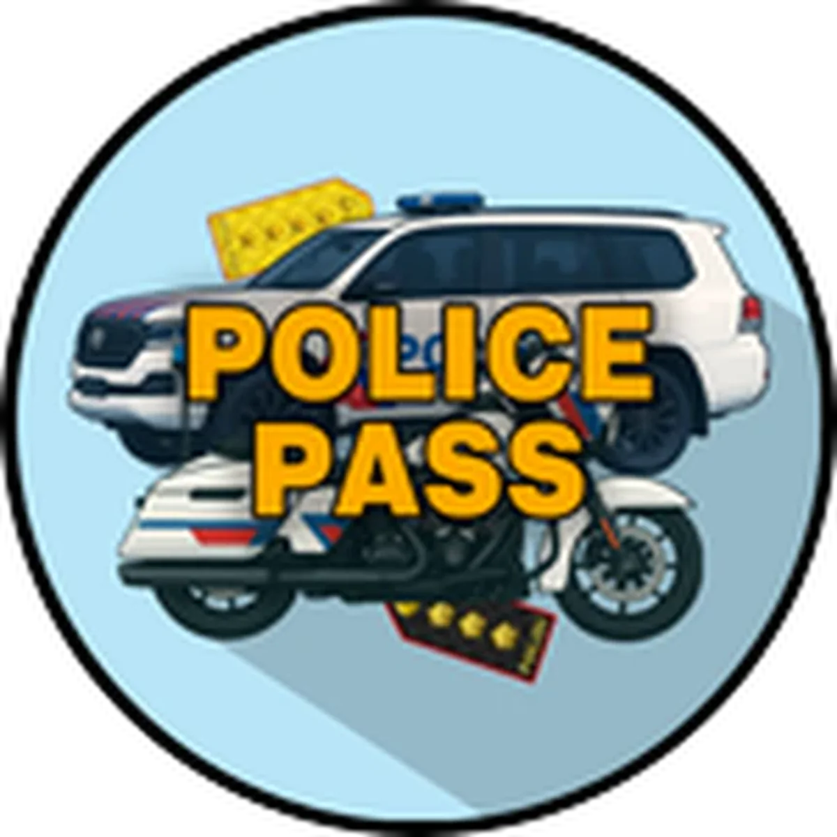 ไอคอน Game Pass Police Pass ของ Drag Drive Simulator