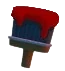 Santa Red Paint — แปรงทาสีแดงบนพื้นหลังโปร่งใส