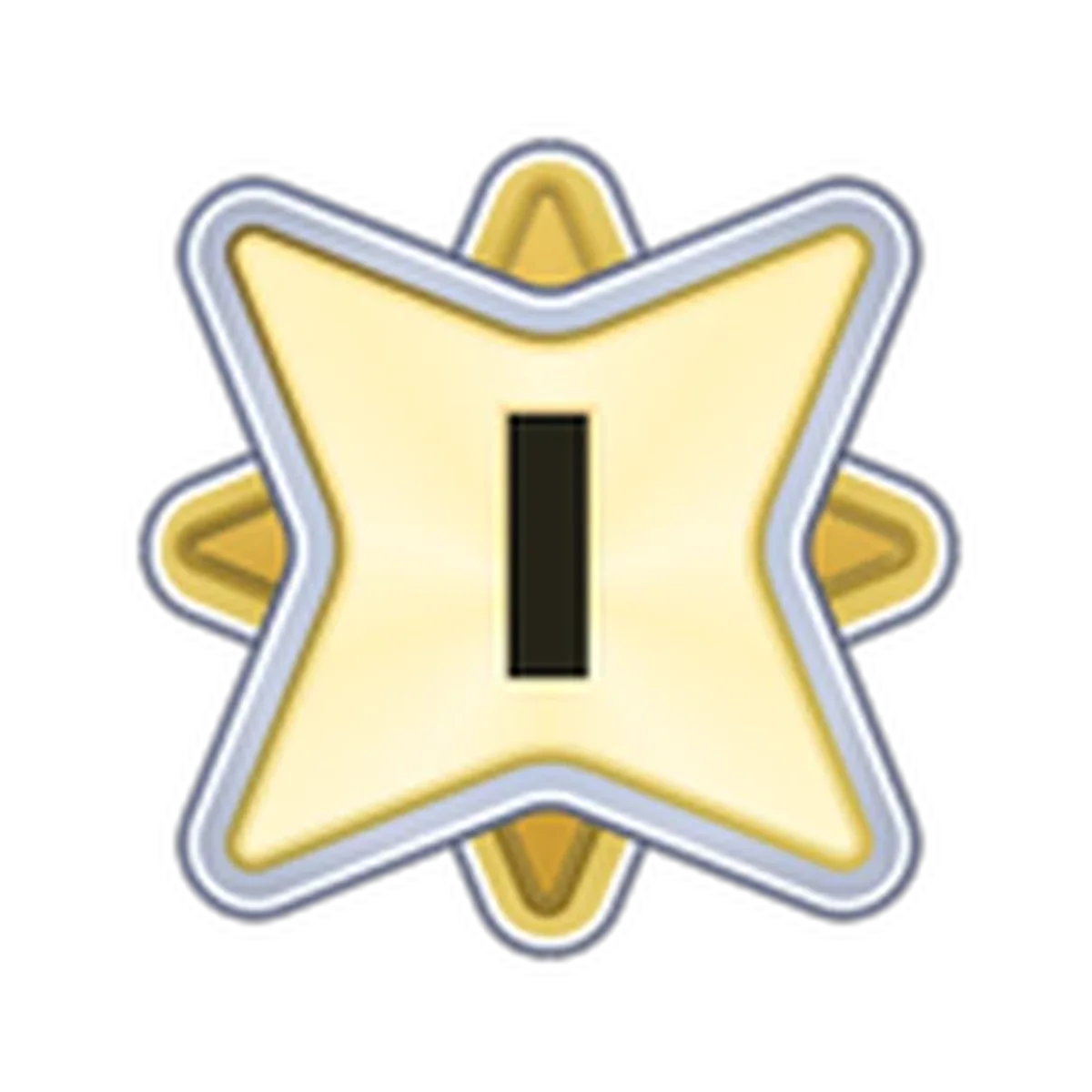 ไอคอน Icon Rank เป็นดาวสีทองอ่อนรูปทรงสี่แฉก