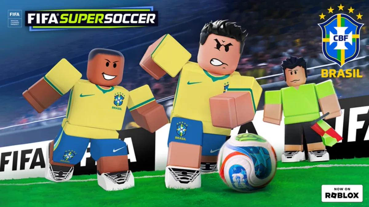 โปสเตอร์ Brasil Spotlight ย้อนหลัง เป็นนักฟุตบอลเสื้อเหลืองกับตรา Brasil