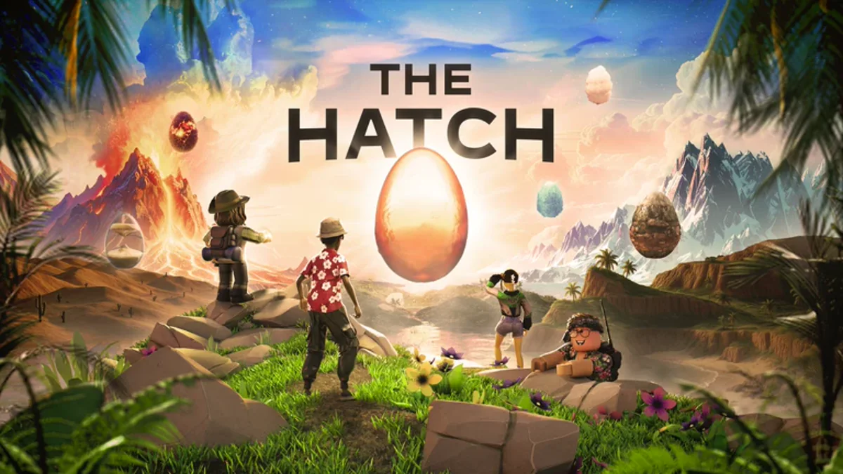 โปสเตอร์ The Hatch ย้อนหลัง เป็นภาพไข่ขนาดใหญ่ในฉากเกาะแฟนตาซี