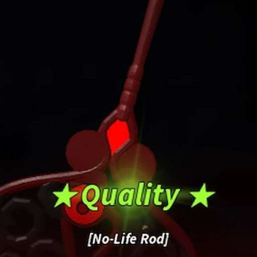 No-Life Rod ในช่องเก็บคันเบ็ดของ Fisch