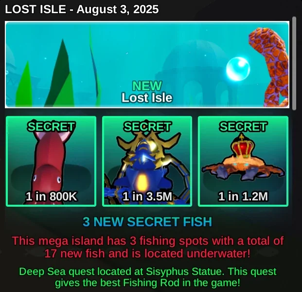 ภาพประกอบ Lost Isle จาก Fish It! Wiki ชุมชน