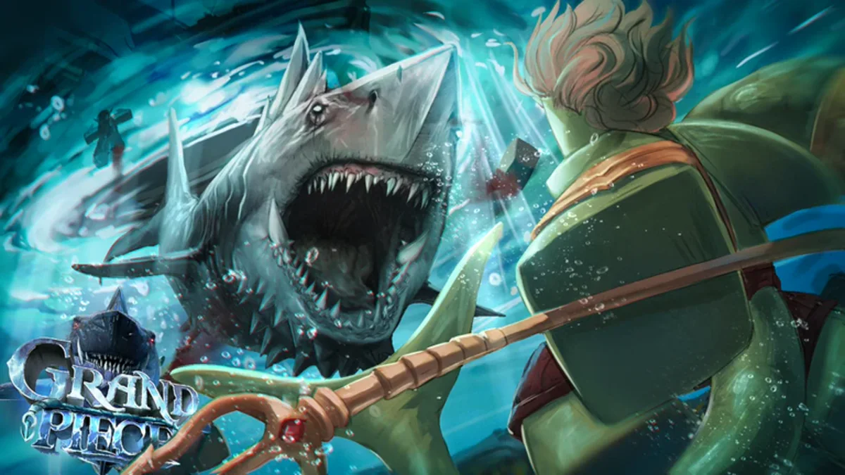 ภาพโปรโมต Grand Piece Online แสดงเรือและสัตว์ทะเลในคลื่น