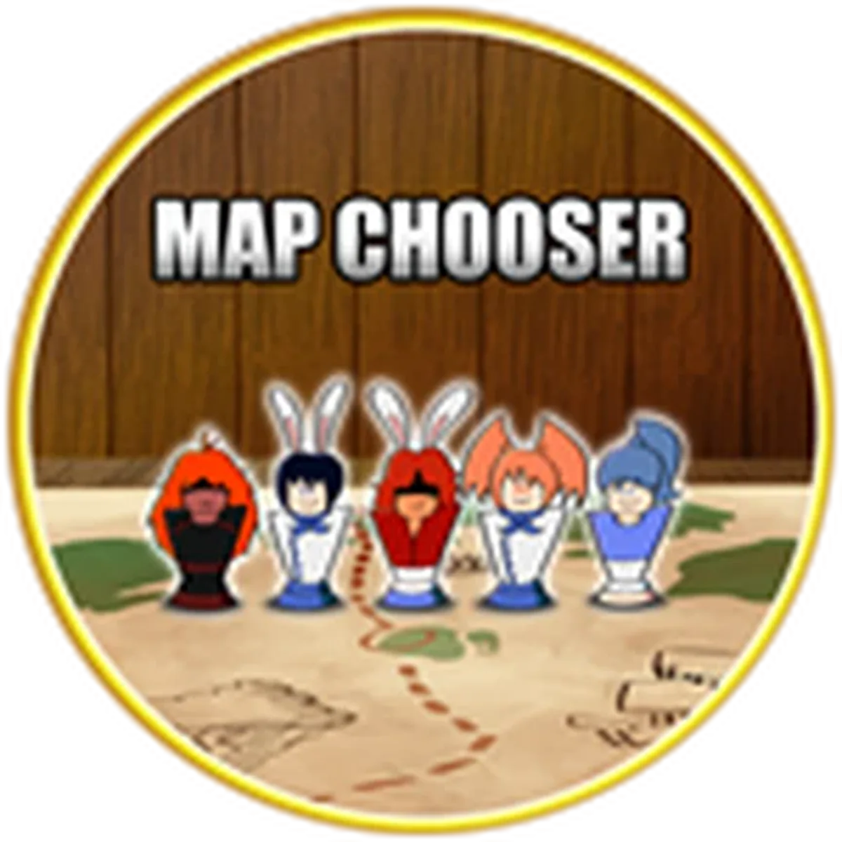 ไอคอน Game Pass Dungeon Map Chooser จาก Roblox; อาจใช้ภาพร่วมกับ Pass อื่น