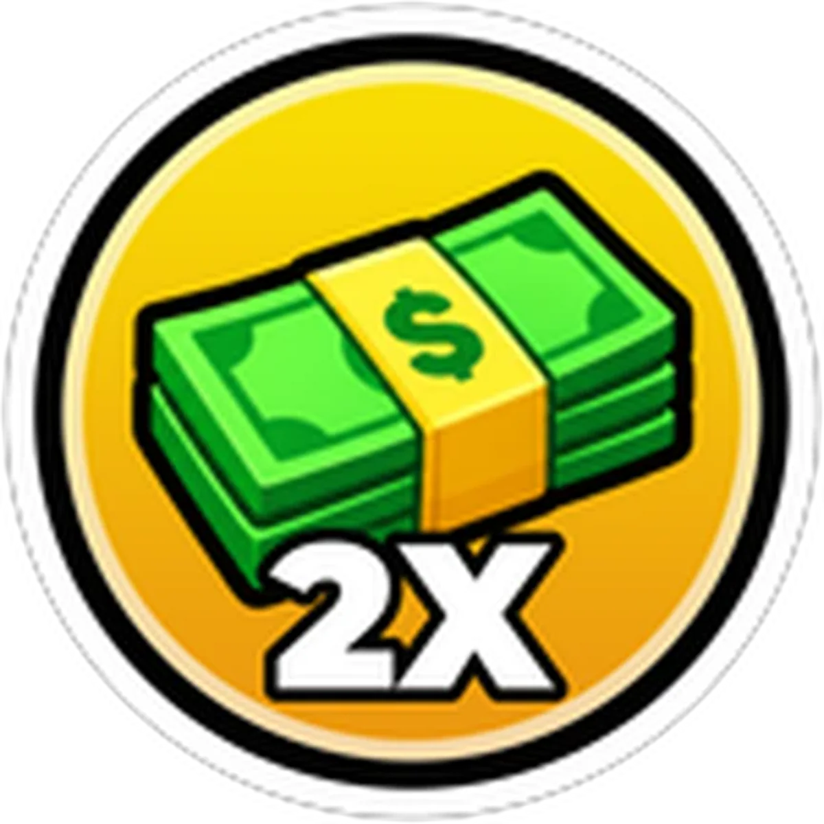 ไอคอน 2x Cash! Game Pass ทางการ จาก Roblox สำหรับ Wiki Jump for Animals!