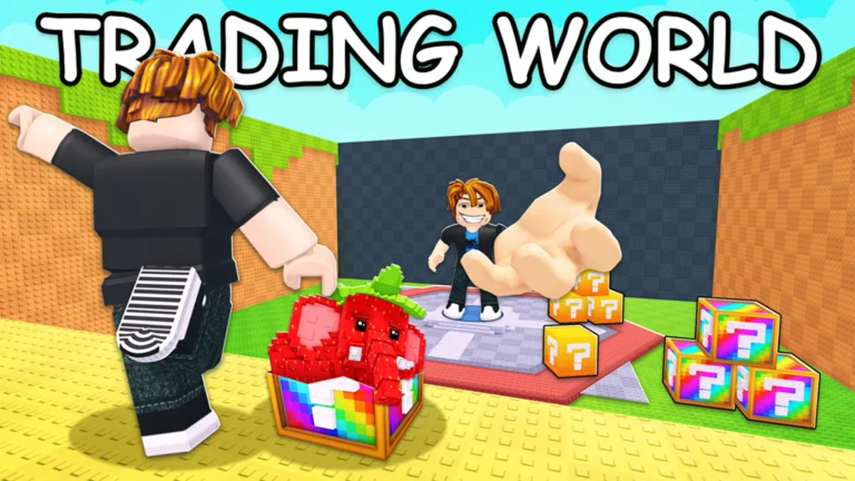 ภาพ Event TRADING PLAZA ทางการ จาก Roblox สำหรับ Kick a Lucky Block Wiki