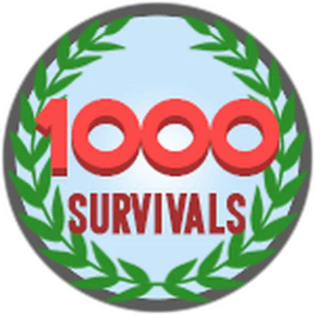 ไอคอน Badge Survived 1000 Disasters ทางการของ Natural Disaster Survival