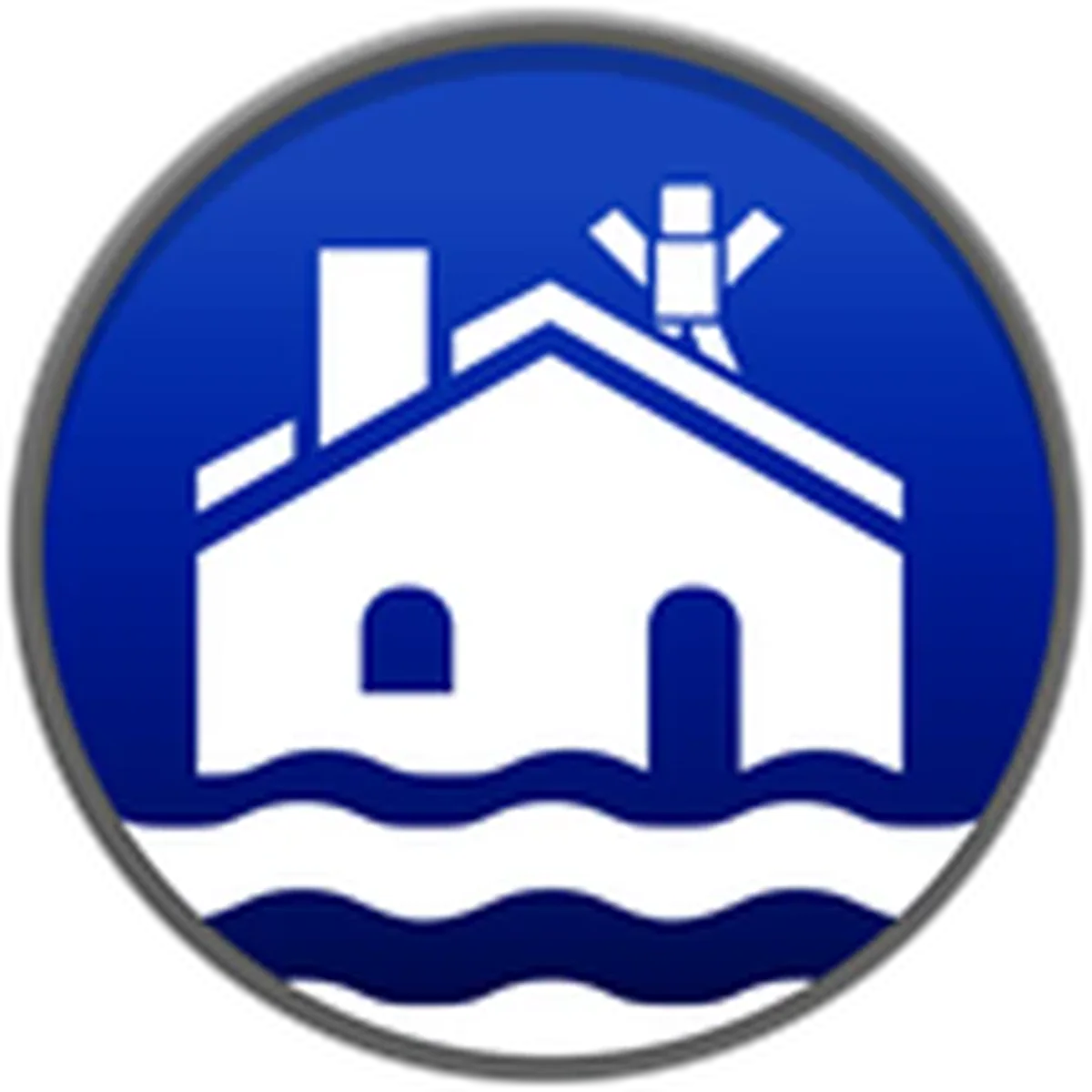 ไอคอน Badge House Flood ทางการของ Natural Disaster Survival