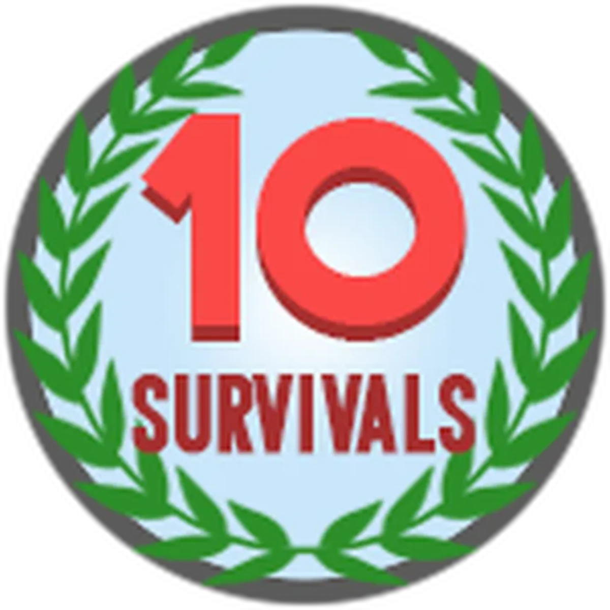 ไอคอน Badge Survived 10 Disasters ทางการของ Natural Disaster Survival