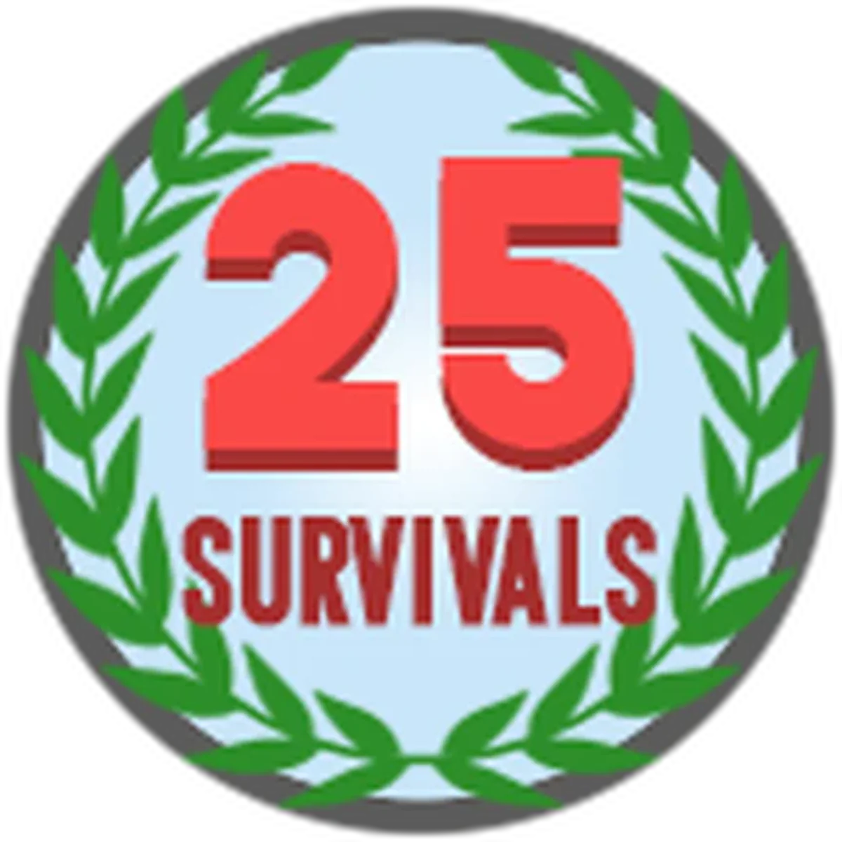 ไอคอน Badge Survived 25 Disasters ทางการของ Natural Disaster Survival