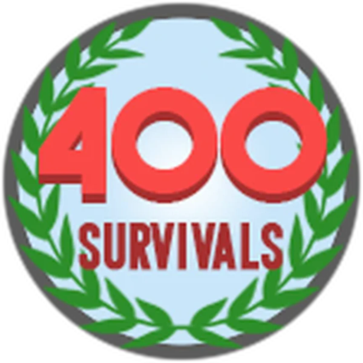 ไอคอน Badge Survived 400 Disasters ทางการของ Natural Disaster Survival