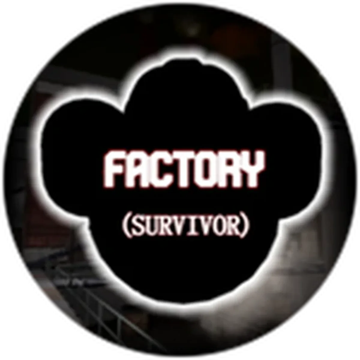 ไอคอน Badge Completed Factory (Survivor Ending) เป็นเงาตัวละครเข้มกับชื่อด่านหรือ ending