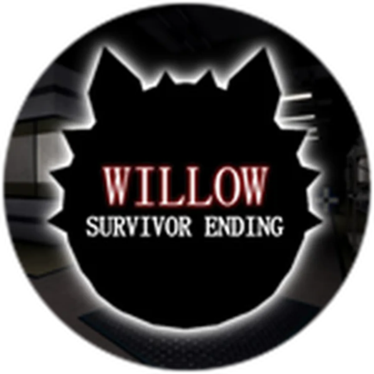 ไอคอน Badge Completed Lab (Willow-Survivor Ending) เป็นเงาตัวละครเข้มกับชื่อด่านหรือ ending