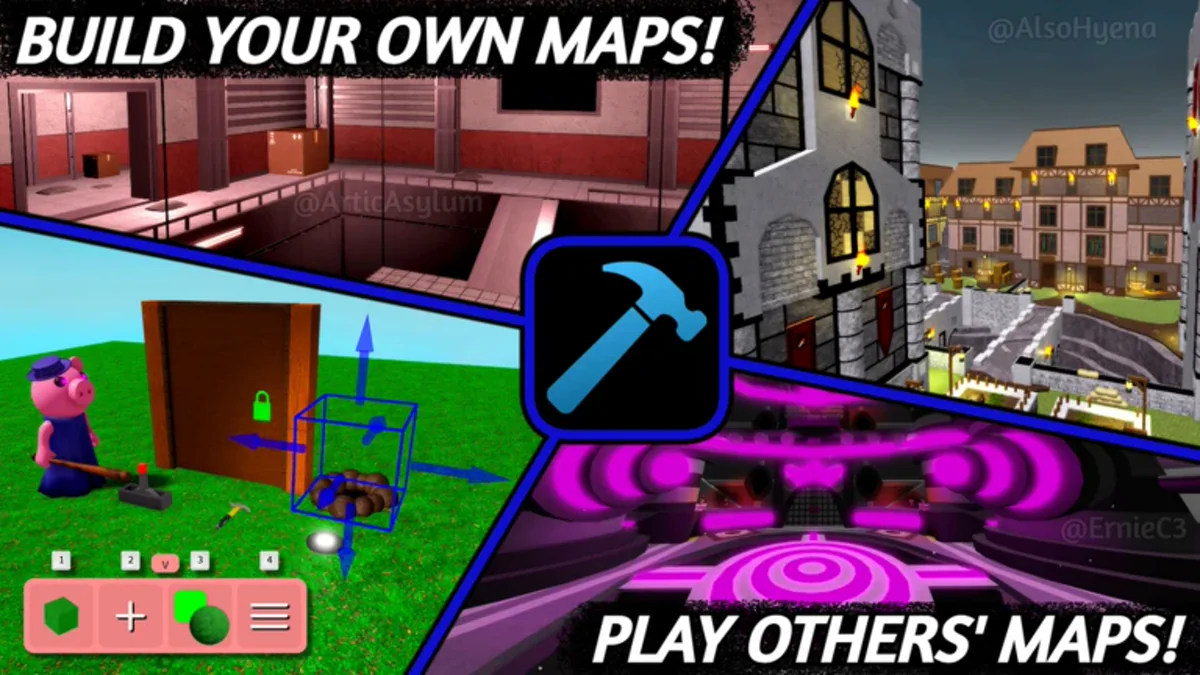 ภาพโปรโมต Build Mode แสดงตัวอย่างการสร้างและเล่นแผนที่
