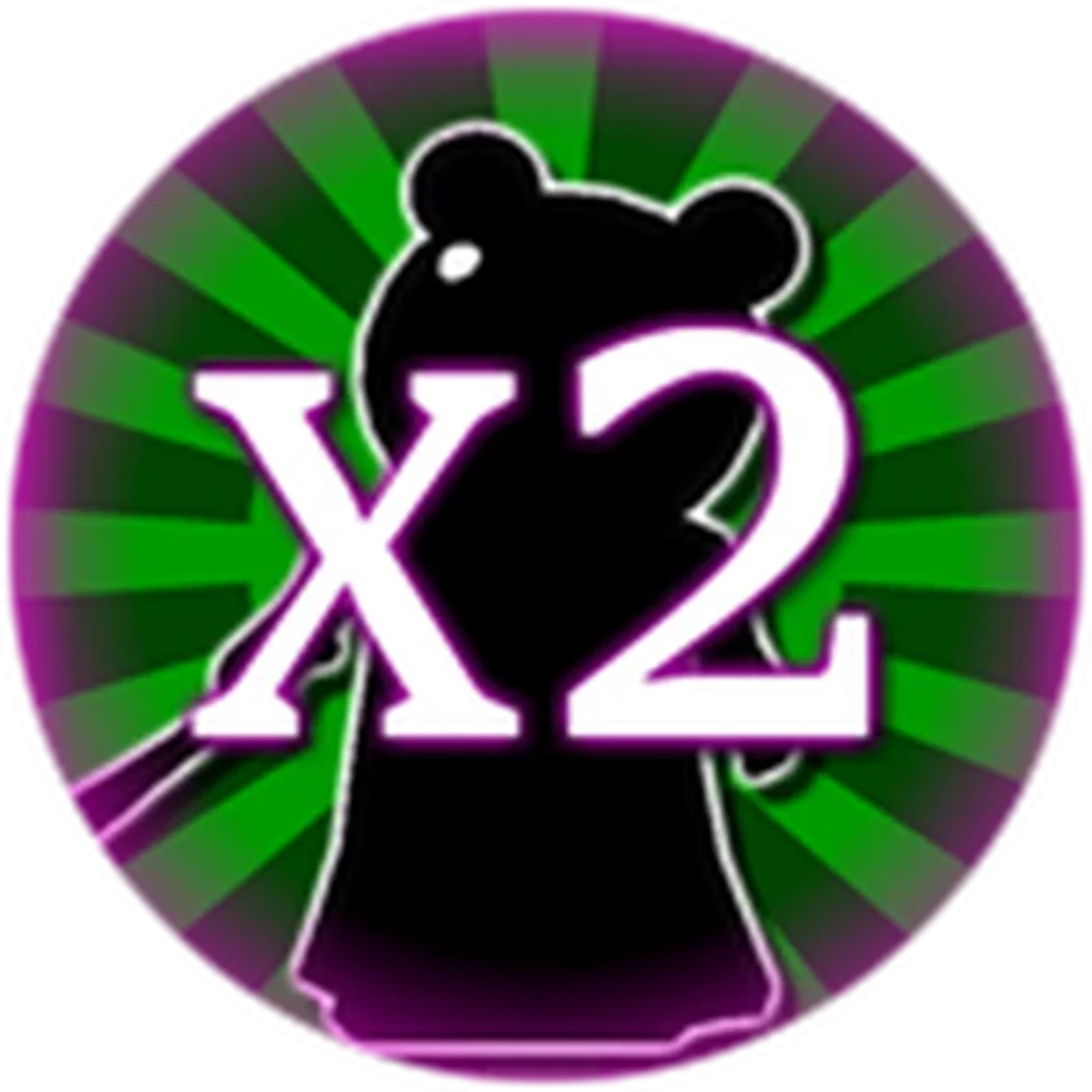 ไอคอน x2 Piggy Chance เป็นตราหัว Piggy และสัญลักษณ์ x2
