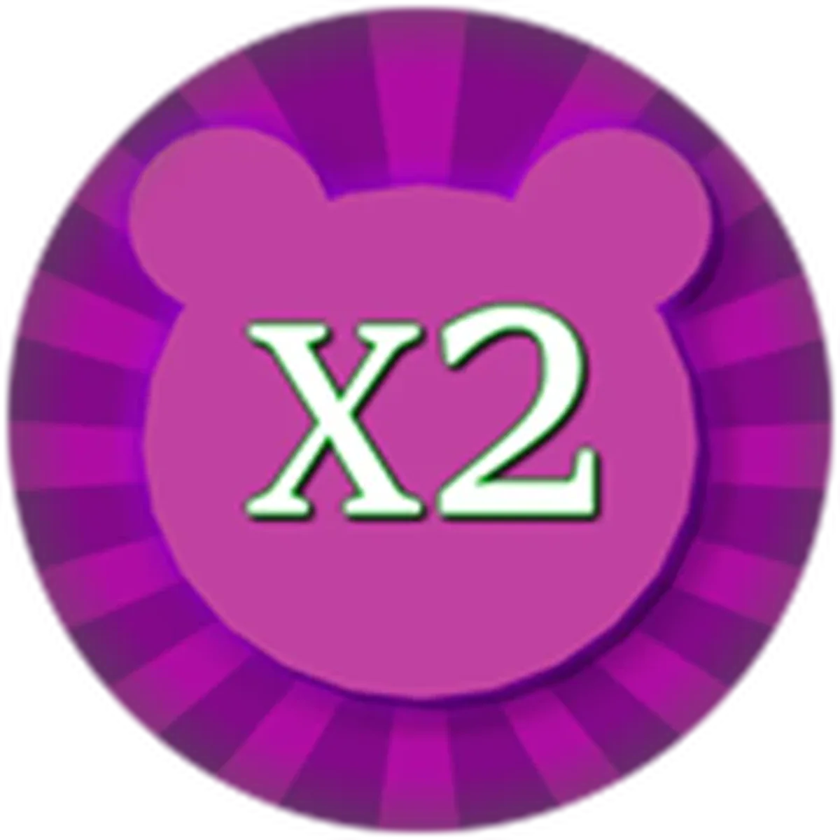 ไอคอน x2 Piggy Tokens เป็นตราหัว Piggy และสัญลักษณ์ x2