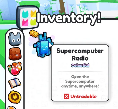 Supercomputer Radio รูปวิทยุสีน้ำเงินในคลัง พร้อมคำอธิบายเปิด Supercomputer ได้จากระยะไกล