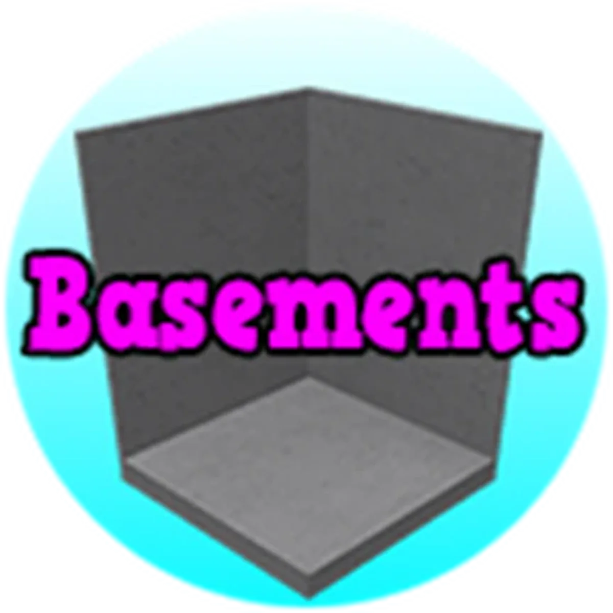 ไอคอน Basements เป็นช่องก่อสร้างชั้นใต้ดินสีเทา