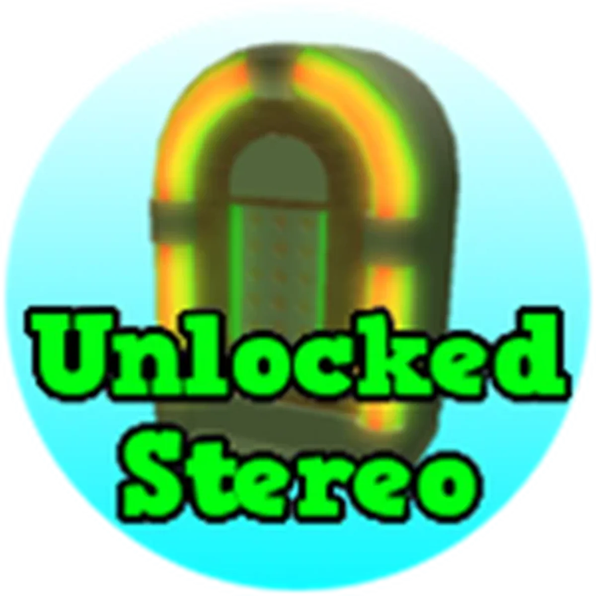 ไอคอน Unlocked Stereo เป็นลำโพงสีเขียวและชื่อ Pass