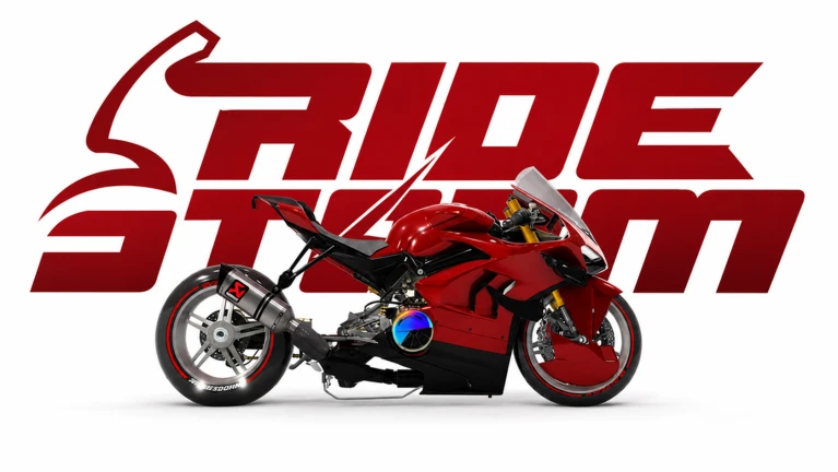 ภาพทางการ Ride Storm โลโก้ Ride Storm สีแดงหลังมอเตอร์ไซค์สีแดง · Event 🔧Tuning & Customization · 2444661665283834465