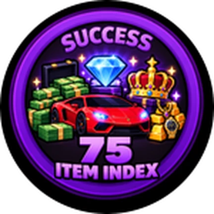 ภาพทางการ ROB IT ไอคอน Badge 75 Item Index พร้อมสัญลักษณ์เป้าหมาย/ตัวเลข · Badge 75 Item Index · 2049405405981931
