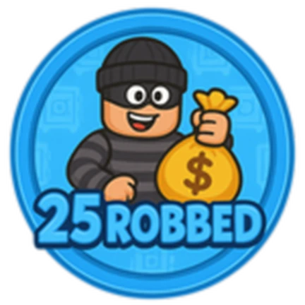 ภาพทางการ ROB IT ไอคอน Badge 25 Robbed พร้อมสัญลักษณ์เป้าหมาย/ตัวเลข · Badge 25 Robbed · 363456309201567