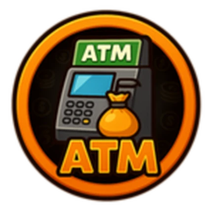 ภาพทางการ ROB IT ไอคอน Badge ATM พร้อมสัญลักษณ์เป้าหมาย/ตัวเลข · Badge ATM · 894024602830876