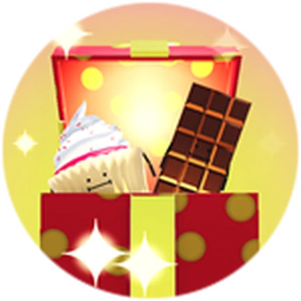 ภาพทางการ Secret Staycation: ของขวัญและขนมสีสดในกรอบกลม · Badge Group Rewards · 2154001588