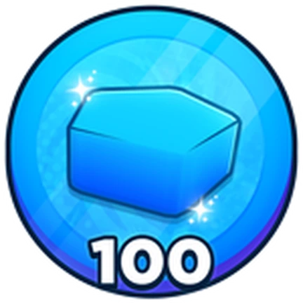 ภาพทางการ Tank Game!: เหรียญฟ้ารูปห้าเหลี่ยมกับเลข 100 · Badge Reinforced! · 2015283610824549