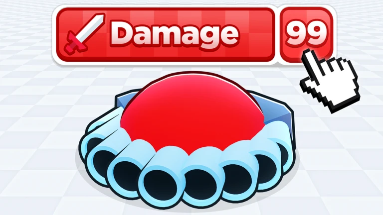 ภาพทางการ Tank Game!: รถถังแดงกับปุ่ม Damage และเลข 99 · Media Tank Game! · 132400259559949