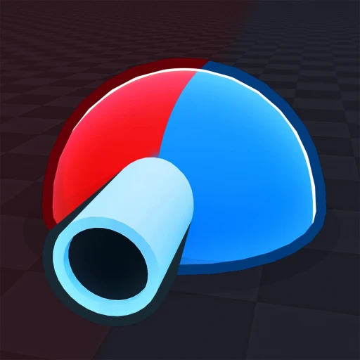 ภาพทางการ Tank Game!: รถถังสีแดงและน้ำเงินแบ่งครึ่งในฉากมืด · Place 🔴 Red VS Blue 🔵 · 73299302382505