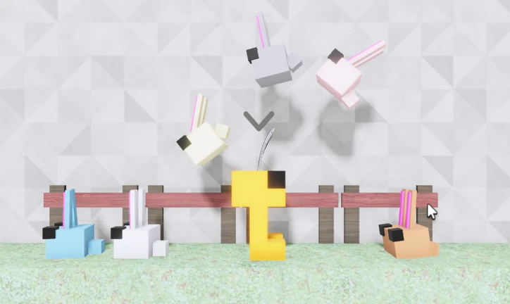 ภาพทางการ Together [Party Game] ภาพโปสเตอร์ Easter ตัวละครพร้อมหูกระต่ายในฉากด่าน · Event Easter Update · 2036806961552163093