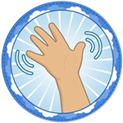 เหรียญ Badge รูปมือโบก จาก Twilight Daycare ของ Nighty Studio บน Roblox