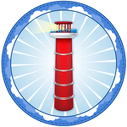 เหรียญ Badge รูปประภาคารสีแดง จาก Twilight Daycare ของ Nighty Studio บน Roblox